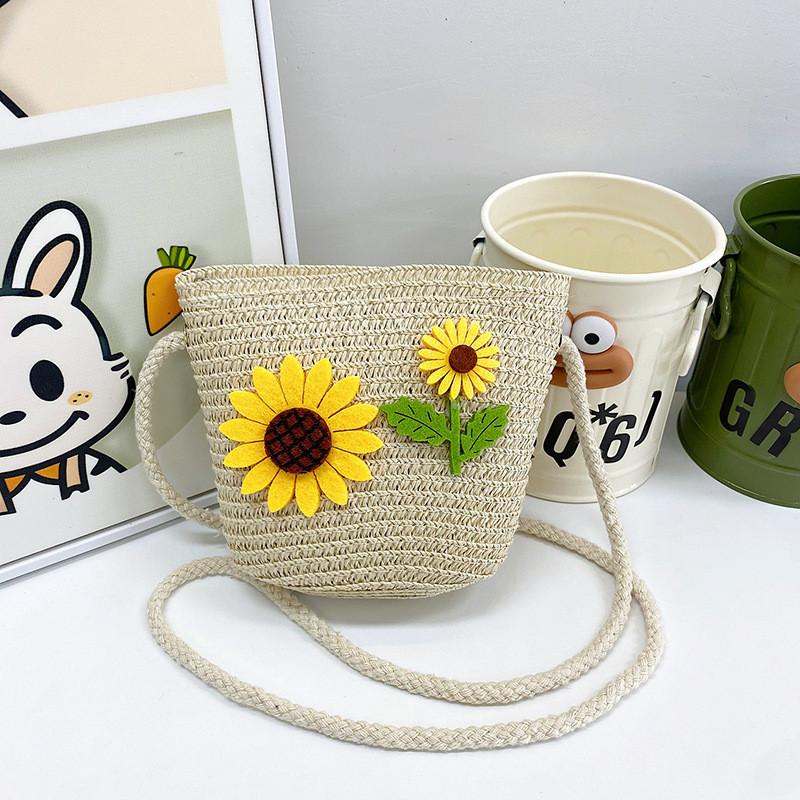 Childrens Cartoon Flower Mini Crossbody Bag With Waterproof Pu For Play And Daily Use
