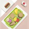 9 PCS Set Mini Detachable Plastic Snack Hamburger Pretend Toys Kids Kitchen Play House Food Educational Toys for Girls Boys