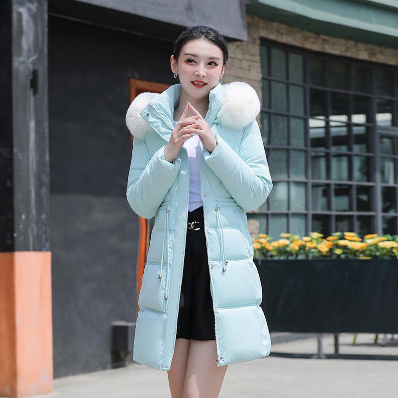 

Женская полудлинная приталенная куртка с шерстяным воротником на осень и зиму XXXL