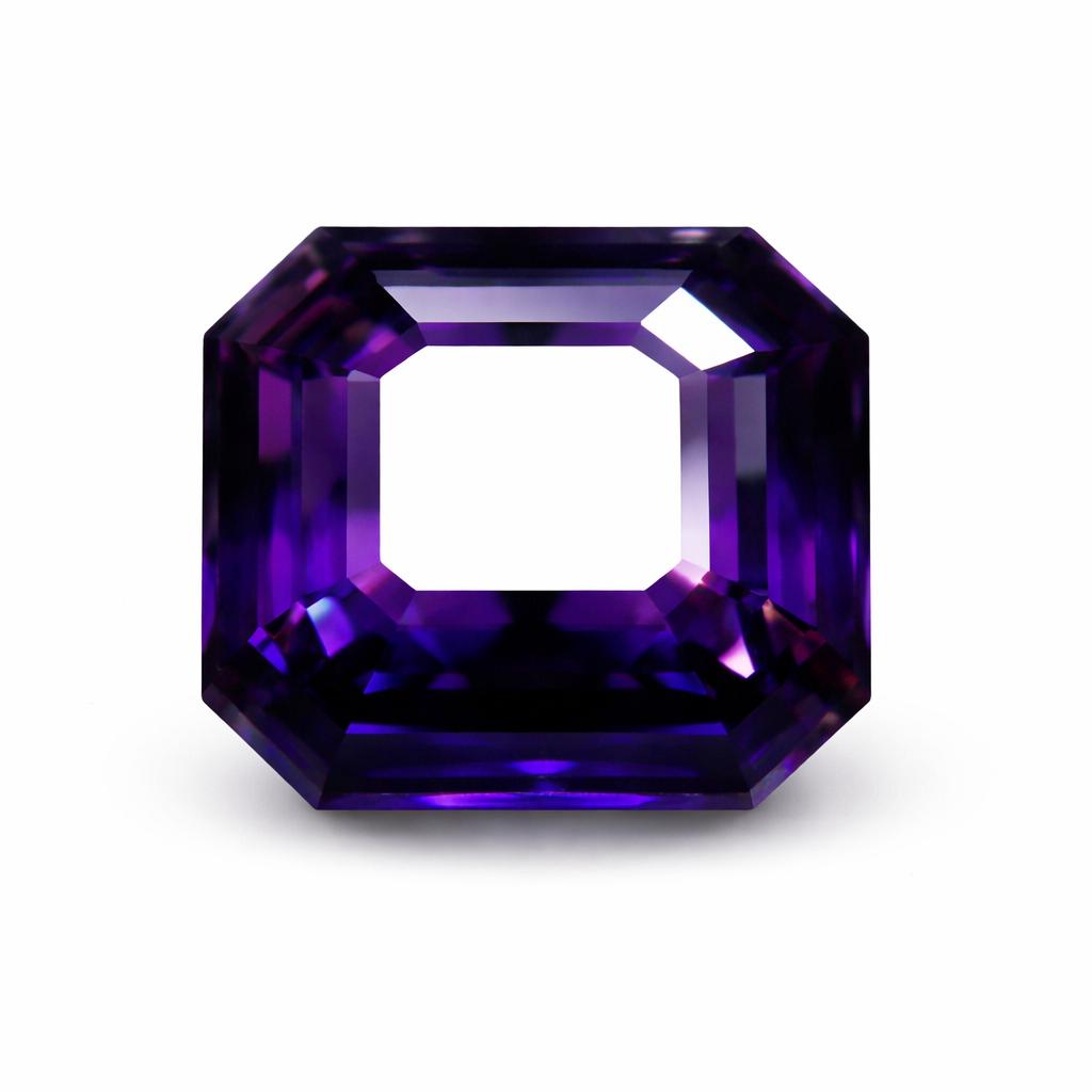 Natural Purple Tanzanite Loose Gemstone 8.35 Ct Square Cut for Jewelry Making and Gem Collections