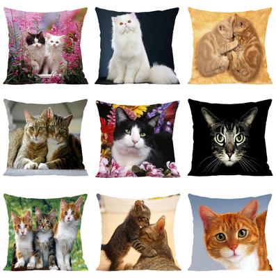 Kissenbezug 45x45 Kissenbezüge Niedliche Katze Dekorative Kissenhülle für Wohnzimmerkissen Bettkissenbezüge Kissenbezug 50*50