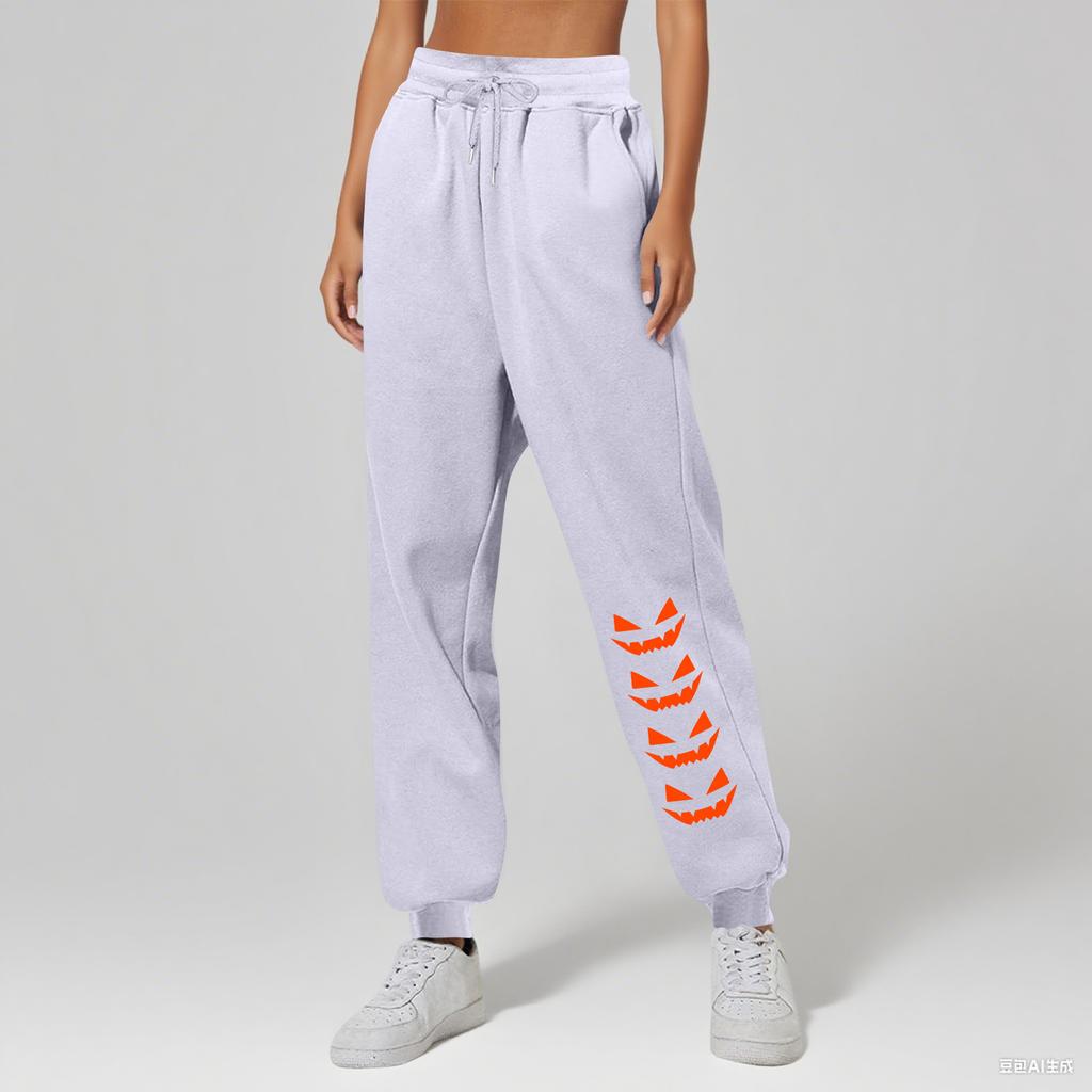 Ladies' Printed Unisex Casual Pocket Drawstring  Pants