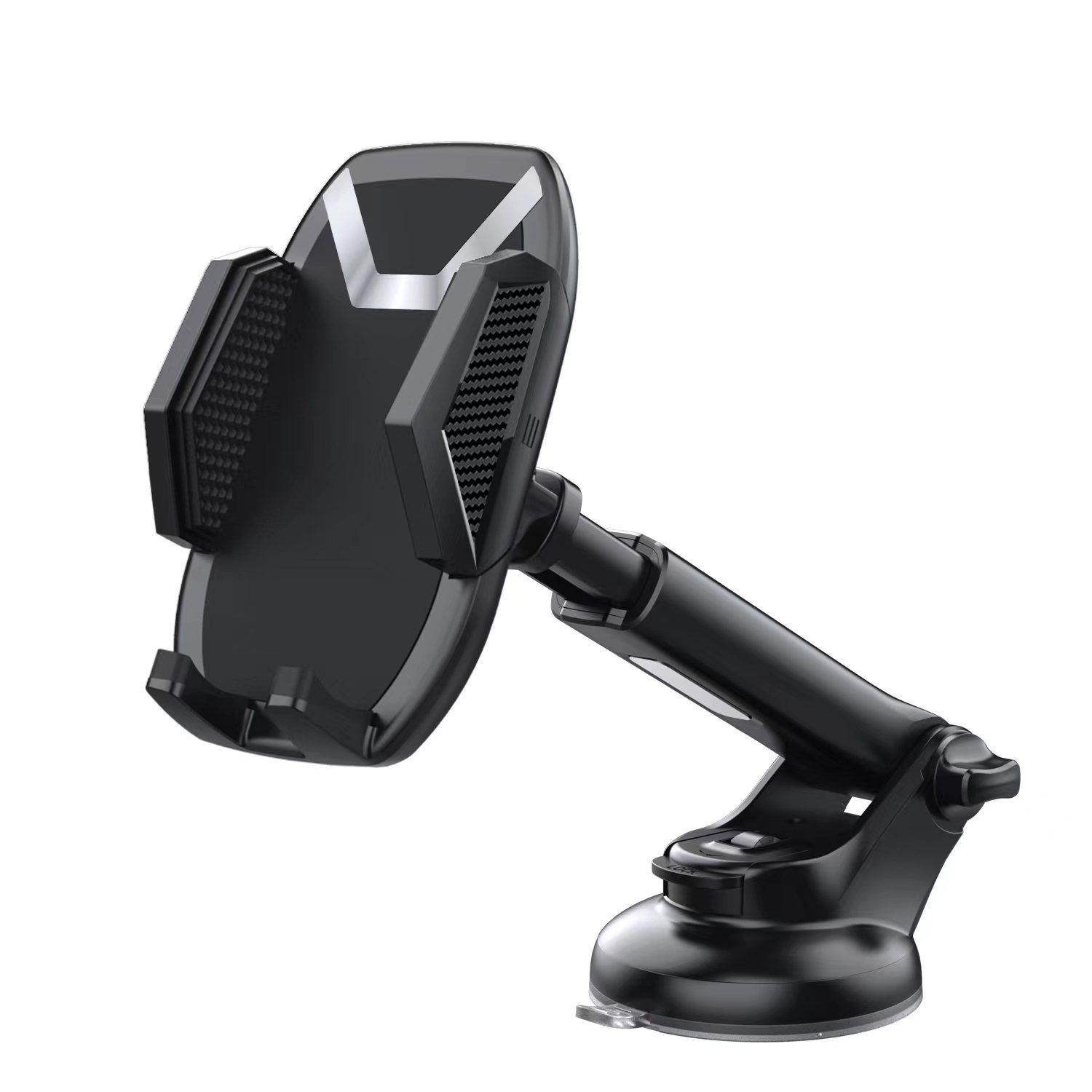 Car mobile phone holder Car dashboard Windshield Suction cup retractable navigation Mobile phone holder Car hand чёрный