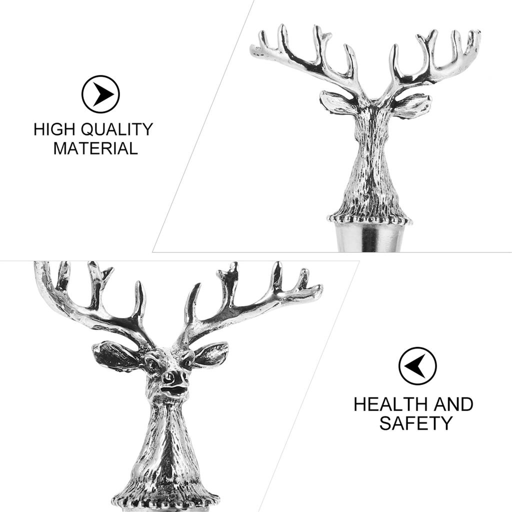 Stopper Stoppers Deer Head Bottle Alloy Plug Metal Sturdy Fashionable Cork Silver Retro
