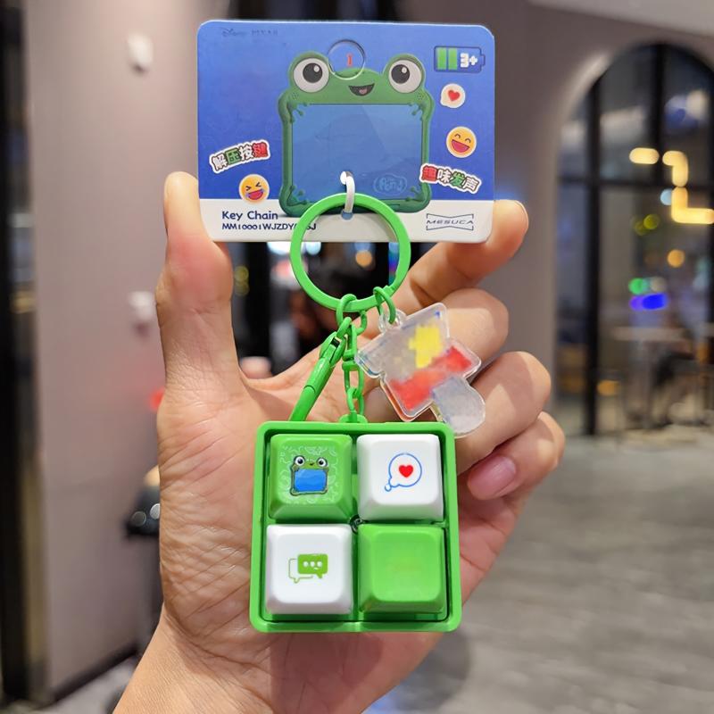 26 Keyboard Keychain Toy Stories Pendant Hanging Ornament For Bag Charms Party Gift For Fans Clicker Fidget Keyboard Keychain