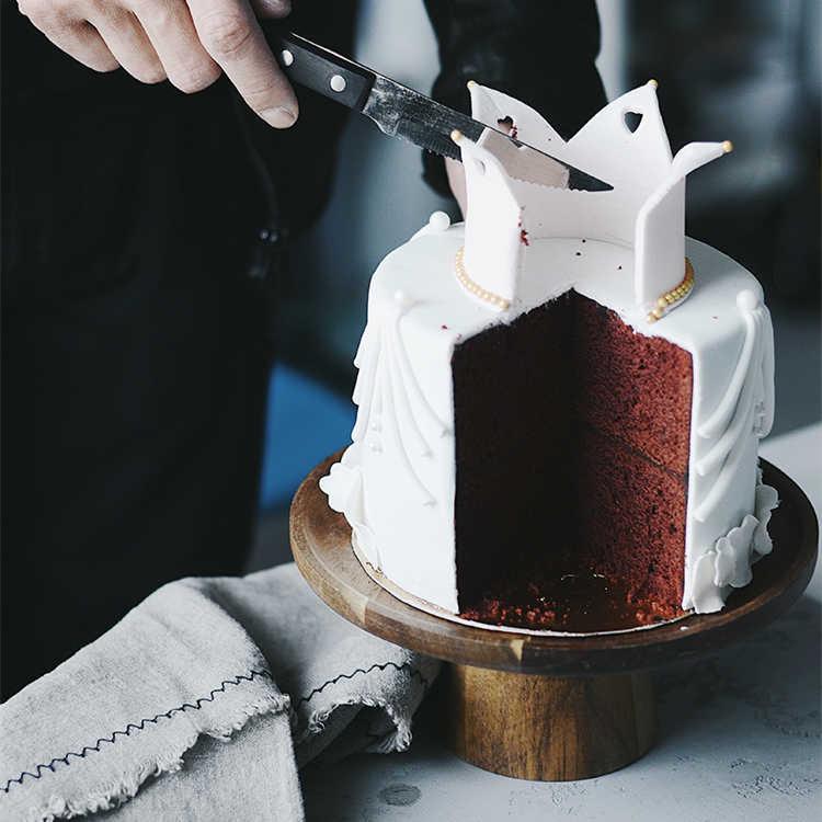 Wooden Dessert Cake Stand with High-Foot Platter: Afternoon Tea Display Rack and Storage Tray Set