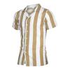 Men's Shirts Holiday Hawaiian Beach Shirts Striped Print Tops Business Casual Cropped Oversized T-Shirts 5XL Designer Clothing