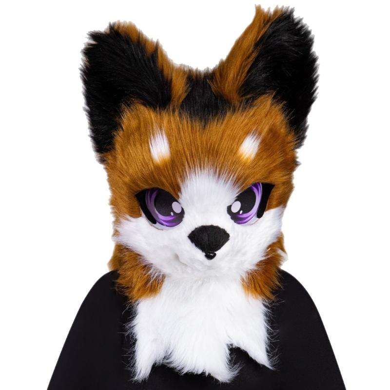Kaķu kažokādas galva Kaķu Fursuit Izgrieztā