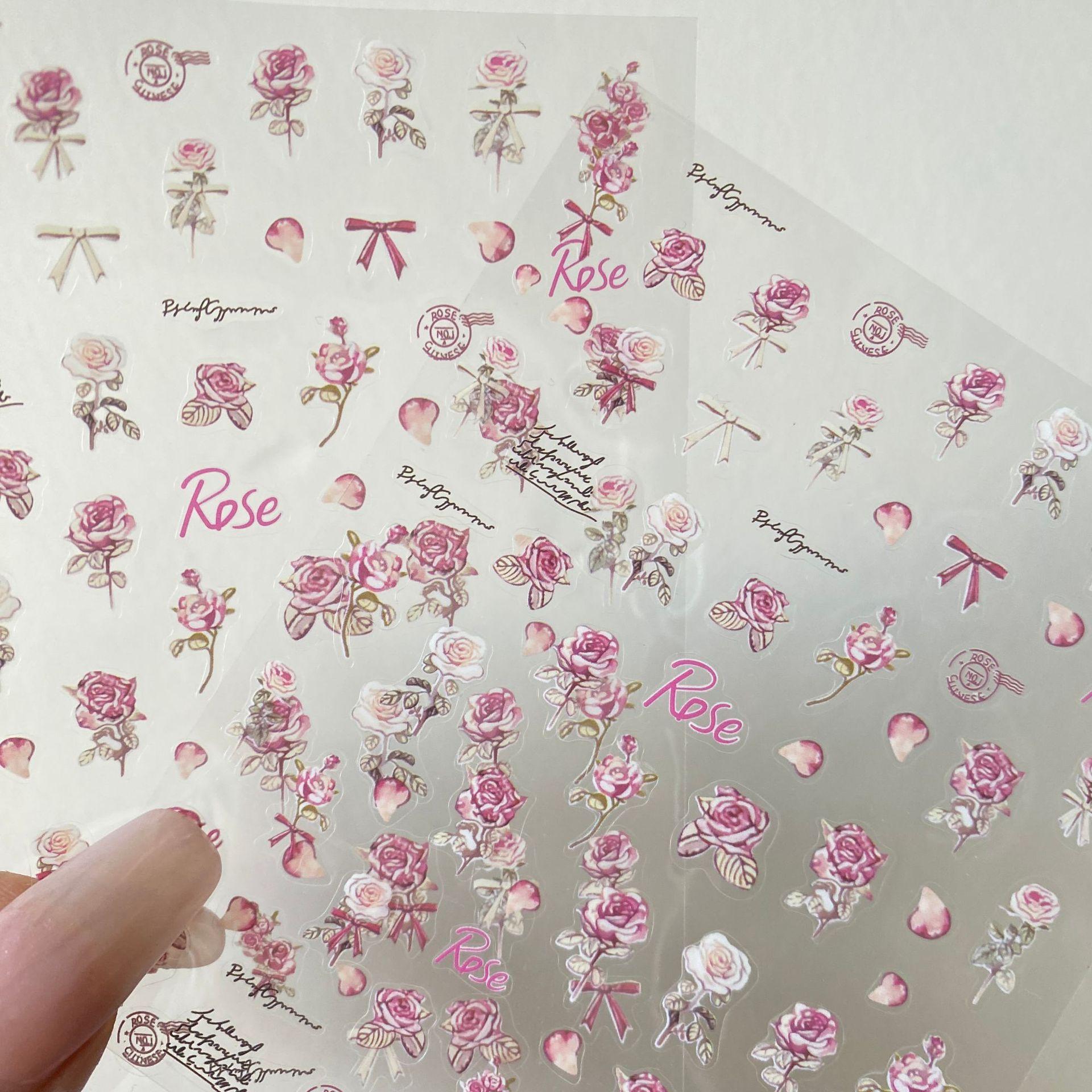 

2Pcs Cute Laser Butterfly Decorative Stickers Waterproof DIY Phone Hand Account Rose Sticker Nail Art Decals Stationery