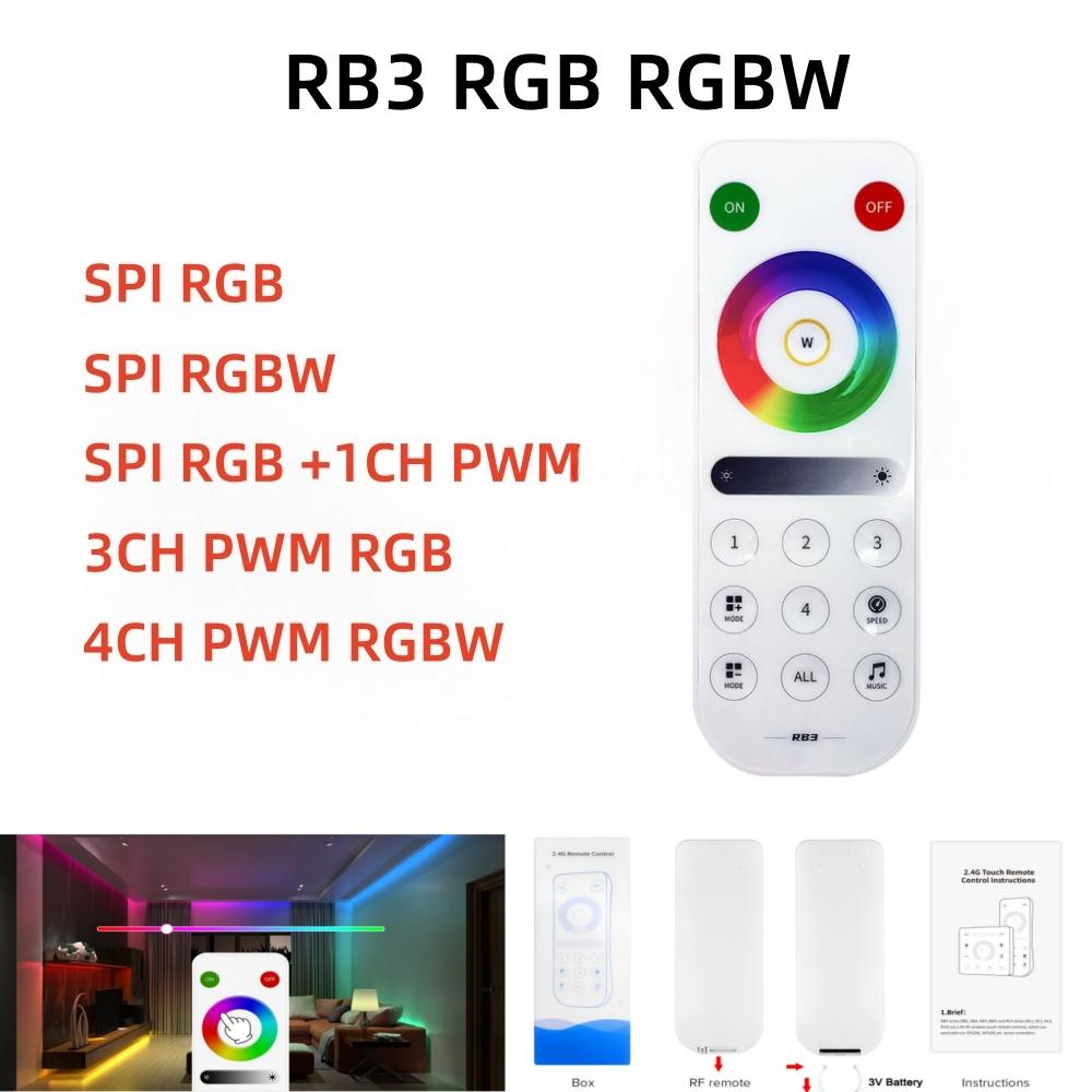 

SP530E All in One LED Controller 5CH PWM SPI Pixels Controller for 5050 Sk6812 RGBW RGB LED Strip Light RB3 Remote 2.4G Wifi/BT