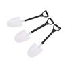 Party Disposable Shovel Spoon 50pcs Black White Ice Cream Cake Yogurt Dessert Spoon Daily Lightweight Food Safe Plastic Cutlery