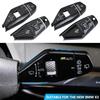 4Pcs/Set Carbon Fiber Steering Wheel Switch Trims for BMW X3 2025 Car Wiper Headlight Control Covers Accessories