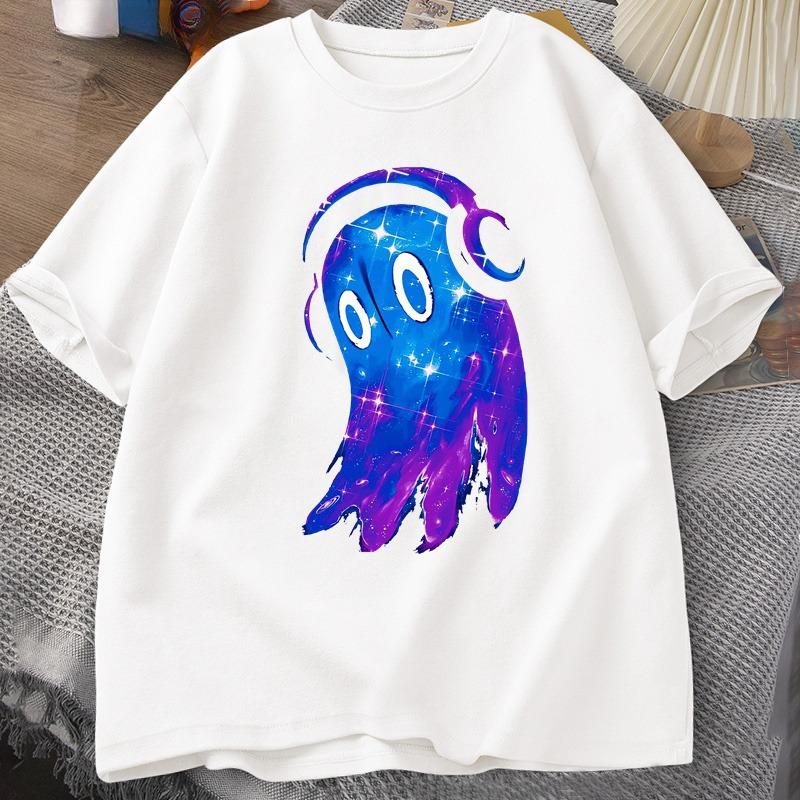 Undertale Napstablook Music Ghost T Shirt Casual Cotton Short Sleeve Unisex Sclothes O Neck Top Summer Graphic T Shirts Oversized
