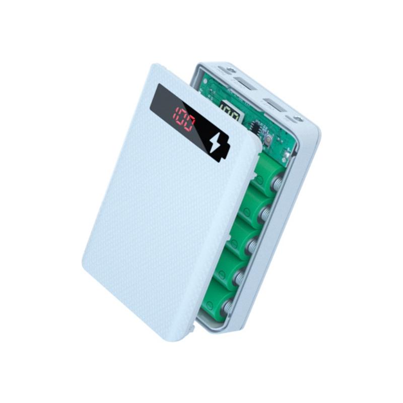 5 Slot Batteries Container Detachable Power Bank Holder for Case DIY for Shell 18650 Dual USB Battery Holder for Case