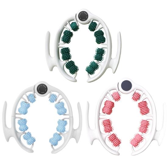 Leg Massage Roller Anti-Cellulite Lymphatic Drainage Deep Tissue Therapy Thighs Arm Back Shoulder Muscle Relaxation Massage Tool with 14 Rollers