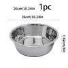 Tigela de aço inoxidável para cães, disponível em três tamanhos, com base de silicone antiderrapante, adequada para cães pequenos, médios e grandes