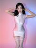 Sexy Women Oil Glossy Shiny Tight Pencil Dress Stain Smooth Maid Dress Elastic Push Up Packet Hip Step Dress Cosplay Dress
