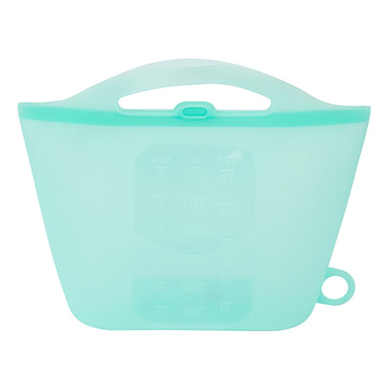 Silicone Reusable Food Bag Freezer Food Container Heat Resistant Leakproof Fresh Keeping Bags Sub-packing Sealing Bags