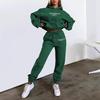 Personalized Women's Letter Print Hooded Sweatshirt & Fleece Pants Set - European & American Style Fashion Casual Wear