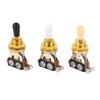 3pcs 3 Way Guitar Toggle Switches Short Straight Switch with Black White Cream Tips for Electric