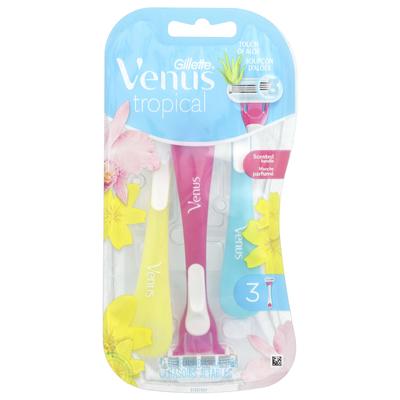 Gillette, Venus, Tropical, 3 adet tek kullanımlık tıraş bıçağı