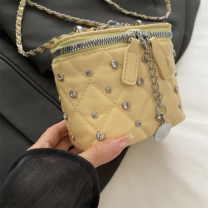 Korean Xiaoxiangfeng Rhombus Chain Bag Versatile Box Bag Women's New Summer Crossbody Bucket Bag