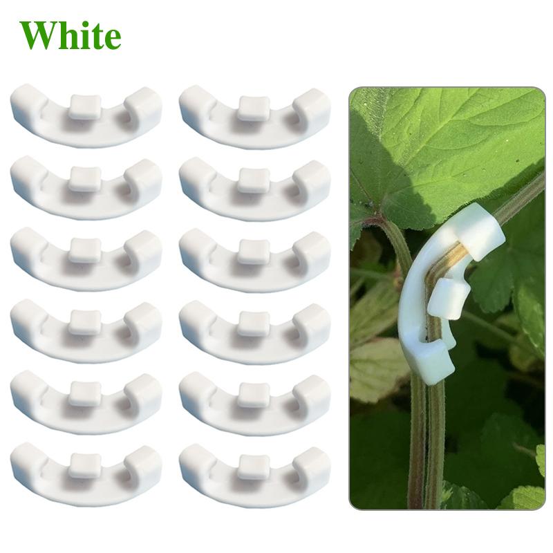 10 pièces Dispositif de pliage de plante Clip tomate en plastique, Clip de fixation anti-pliage de renforcement de branche, Clip de mise en forme de plante horticole pour protection de tige d'oreille