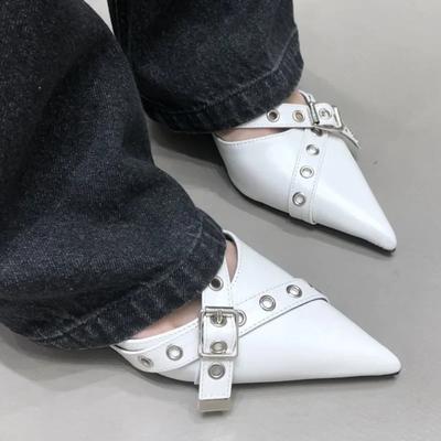 Fashion 2024 Ladies Summer New Sexy Pointed Toe PU Waterproof Women's Shoes Outdoor Casual Comfortable Party Dress Women's High Heels