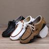 Fashion Handmade Leather Casual Men Shoes Design Sneakers Man Loafers Breathable Low Top Flat Shoes Driving Plus Size 38-48