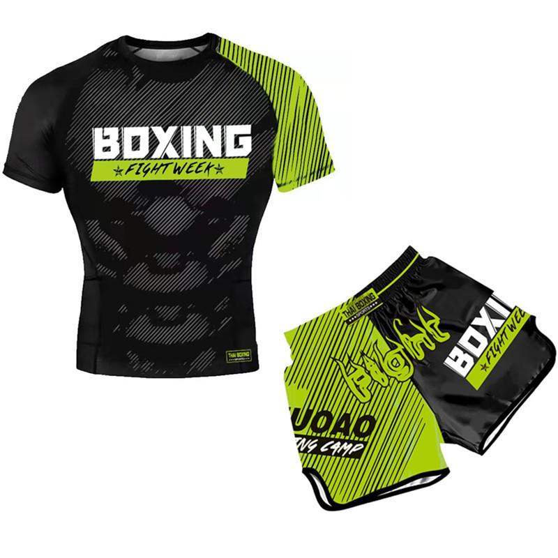 Muay Thai Boxing Shorts Breathable Cycling Jersey Training Combat Fight Workout Short Pants