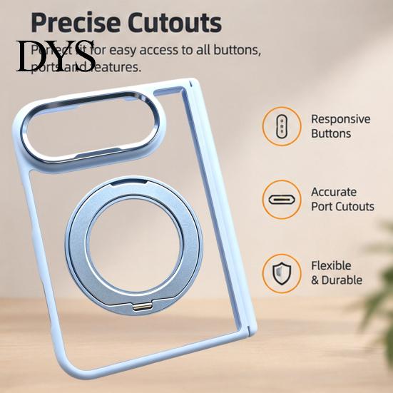 Shockproof Skin Friendly Case Clear Protective for IPhoneDuo 2026, Slim Phone Protector with 360 Degree Precision Cutout Shell Rotatable Kickstand,