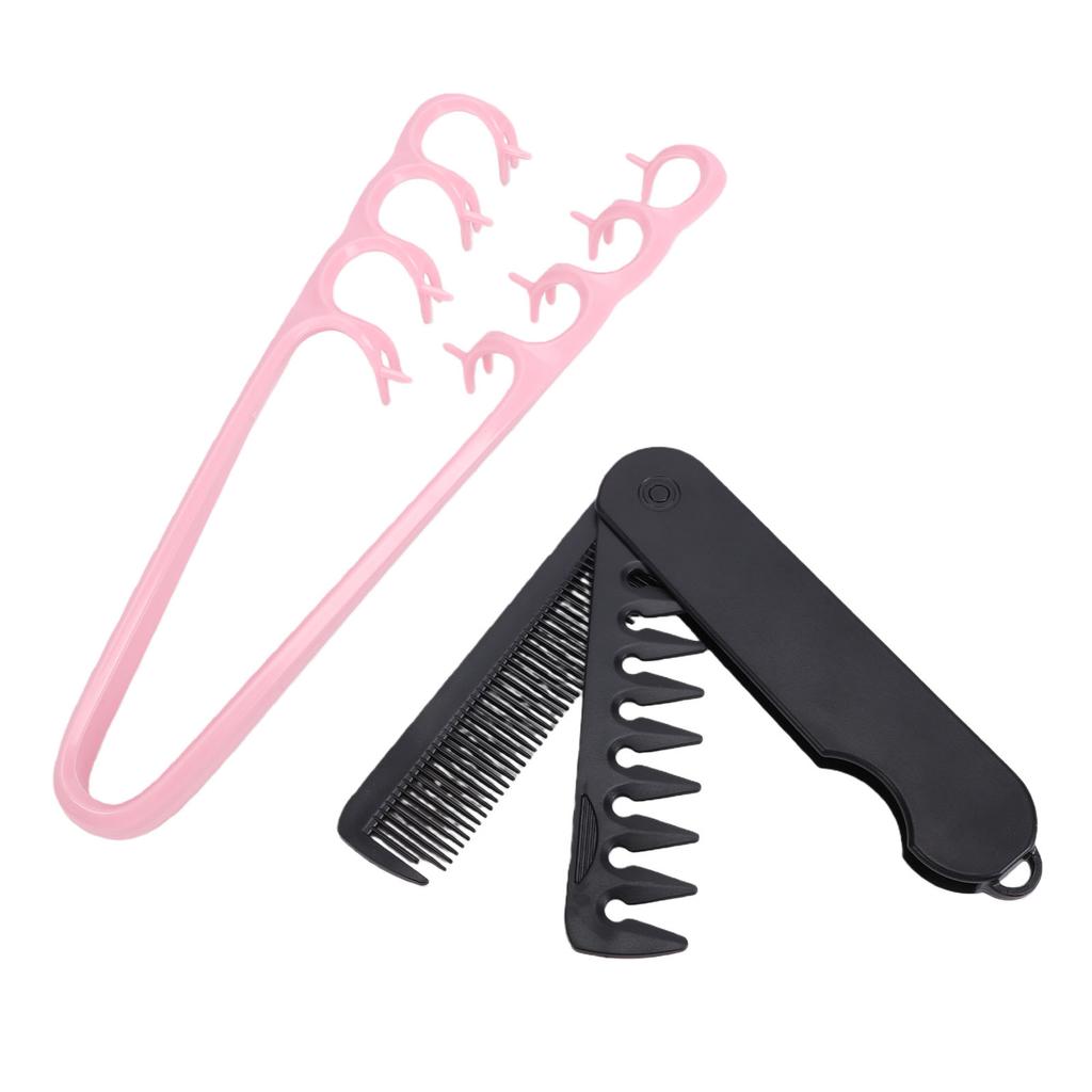 Texturizing Comb 2 in 1 Wide Toothed Volumizing Fluffy Texture Styling Comb for All Hair Types Pink Texture Comb +