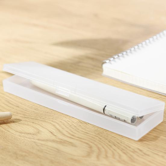Stationery Box Simple Plastic Pen Storage Case Practical Large Capacity Pen Holder Multifunctional Translucent Pencil Case School Office