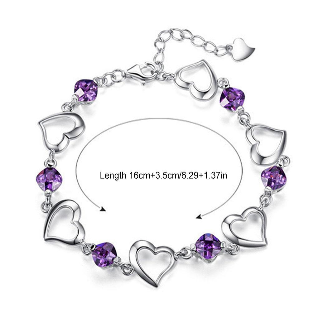 Heart Beaded Copper Bracelet Bohemian Adjustable Women Teens Crystal Bangle Girlfriend Wedding Anniversary Jewelry Office