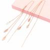 Purple Gold Fringed Ear Line Temperament Simple Color Gold Plated Rose Gold Earrings