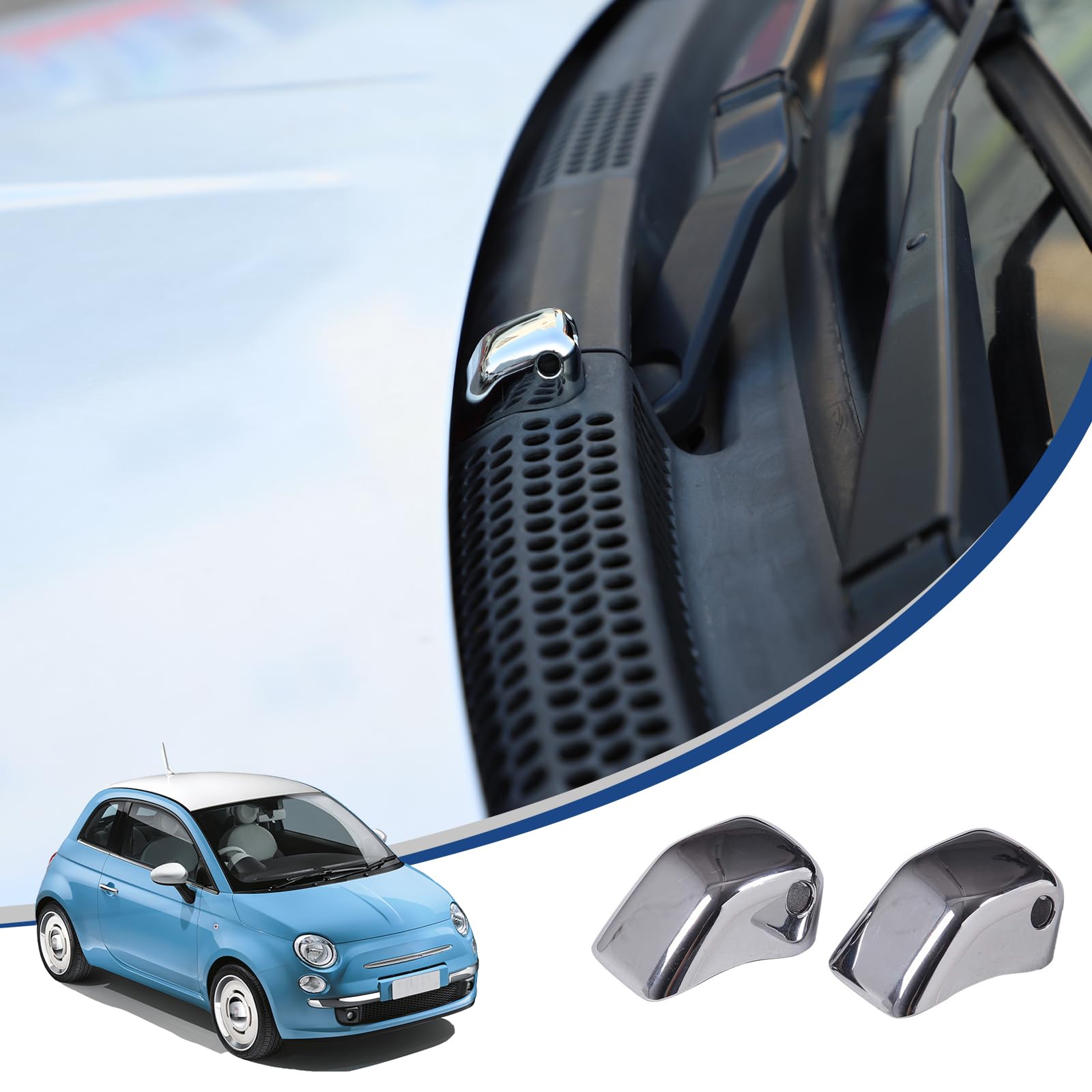 

Насадка стеклоочистителя Hcilloend для нового Fiat 500, подходит для моделей 2010-2022 годов.