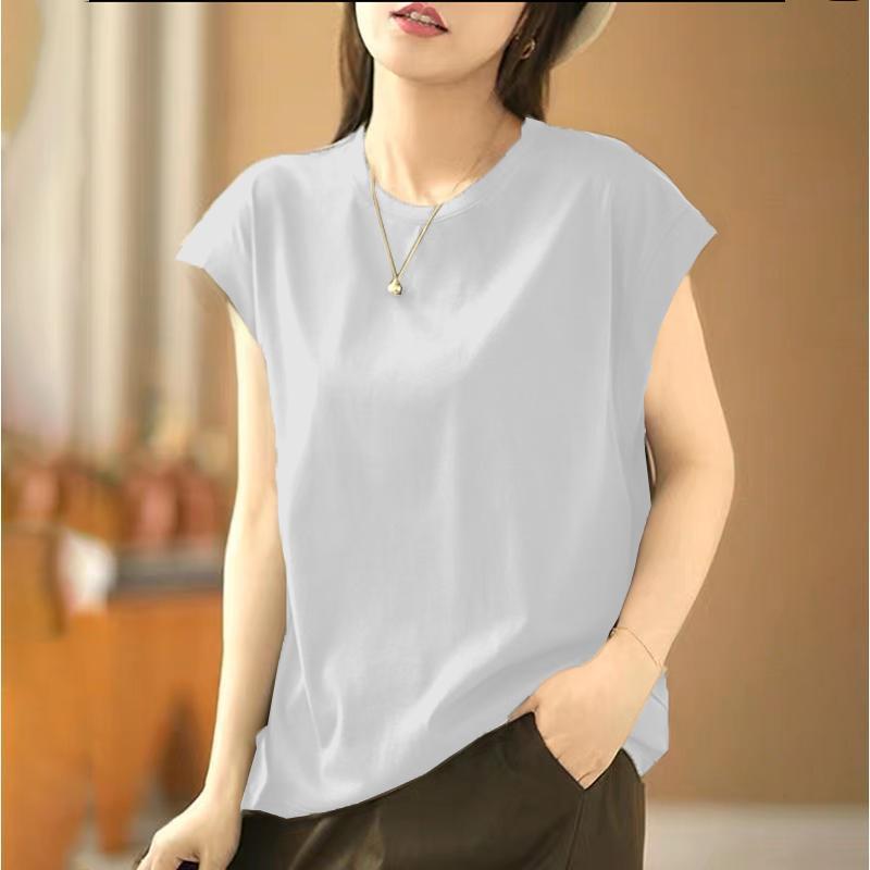 

Зеленый свежий ветер безрукавка топ с дизайнерским чувством, боковая защита от света, футболка, лето, новая универсальная женская одежда 3XL белый