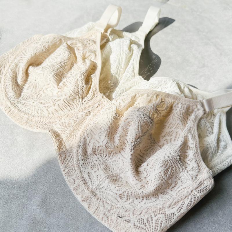 Non-padded Ultra-thin Bra Women Minimizer Wirefree 75 80 85 90 95 100 B C D E F G H Cup
