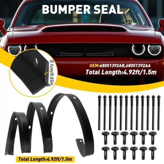 Fit For Dodge Challenger 2008- Front Hood Bumper Weatherstrip Seal & Rivets