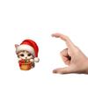 Christmas Tree Cat Pendant 2D Acrylic Christmas Hanging Decoration Funny Christmas Cat Snowman Ornaments Party Decor Xmas Gift
