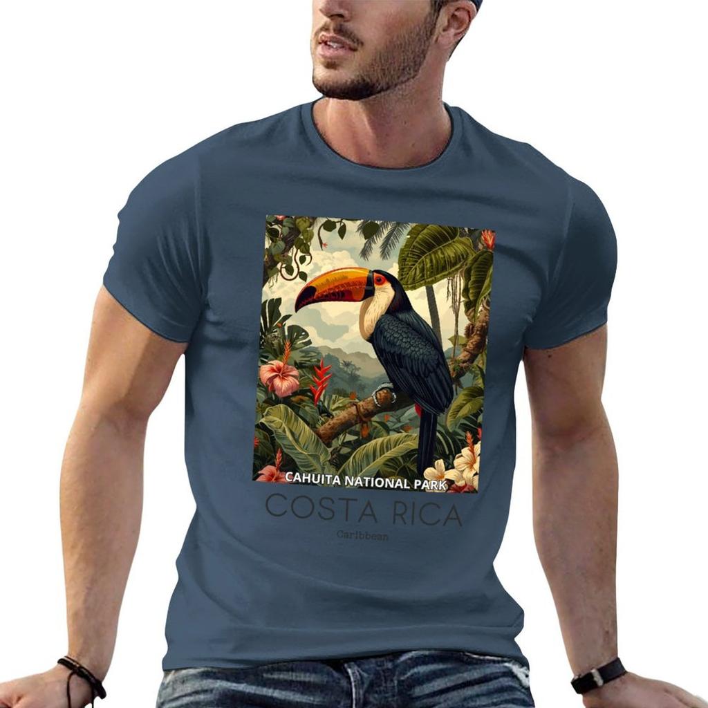 A Vintage Travel Illustration Of Cahuita National Park Costa Rica Tshirt T Shirt For Unisex Unisex Graphic T Shirt Tshirt