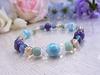 Larimar Charoite Burmese Jade Healing Adult Chic Power Stone Natural Stone Bracelet 65 D54 [LARIMARMJ]