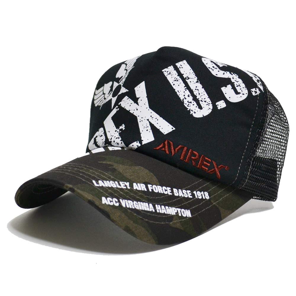 

AVIREX AX3900 Mesh Cap with English Camouflage Logo,