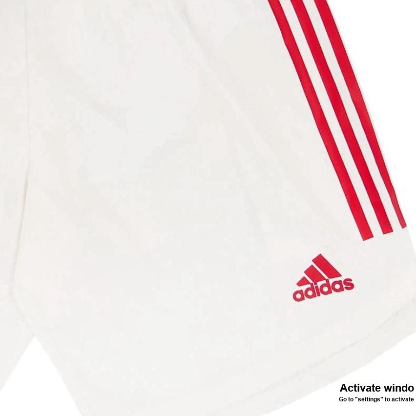 adidas 2021-22 Season Manchester United Side Stripe Logo Print Breathable Football Pants Men Pants White GM4618