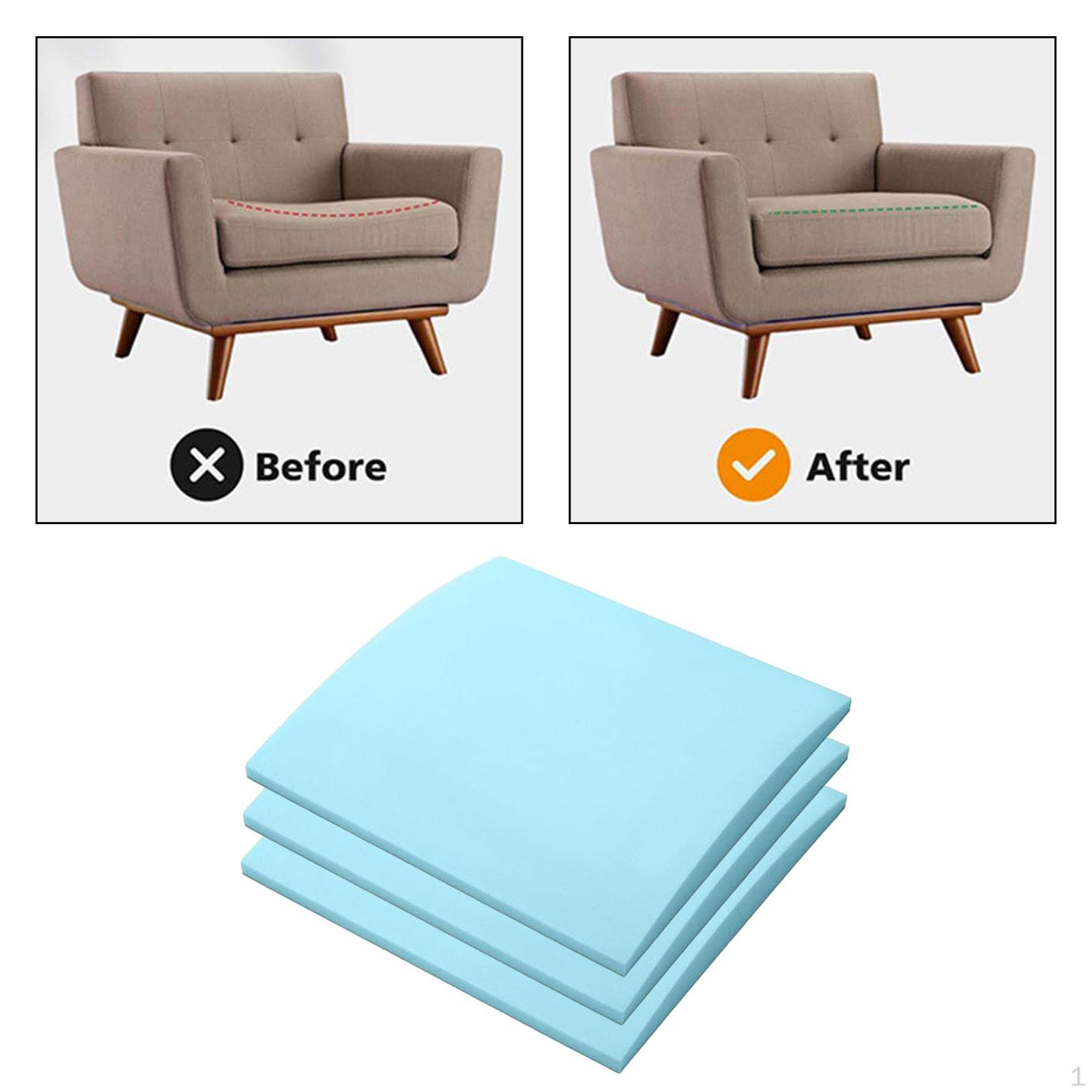 

3 шт. Подушка для дивана, поддержка провисающего сиденья, противоскользящая изогнутая вставка для дивана, губка Blue hardness 50