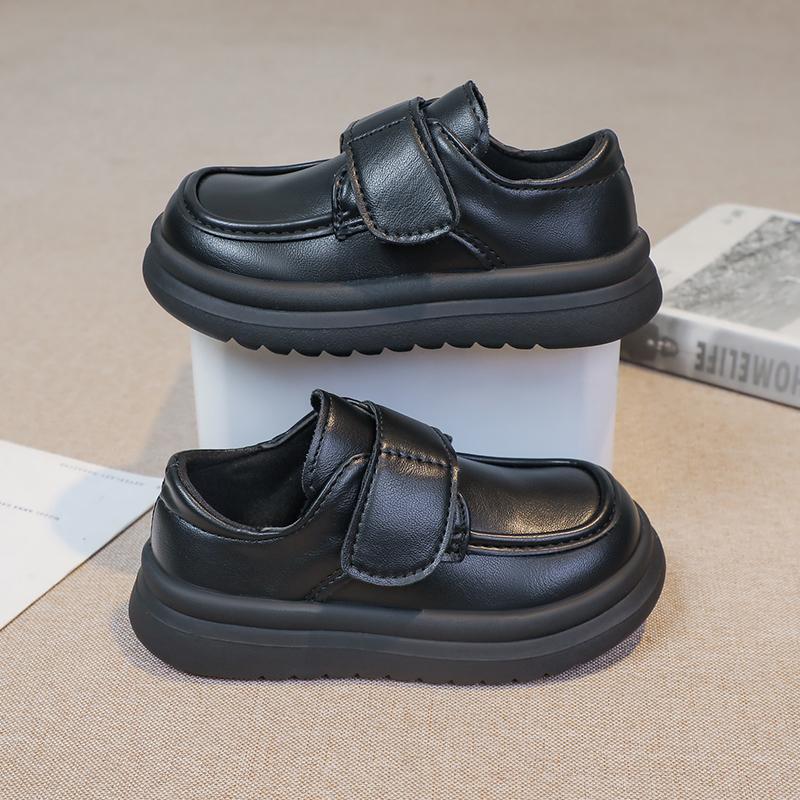 New Girls Princess Leather Shoes Kids Black School Performance Shoes Formal Uniform Versatile Children's Flats Fashion Matte PU