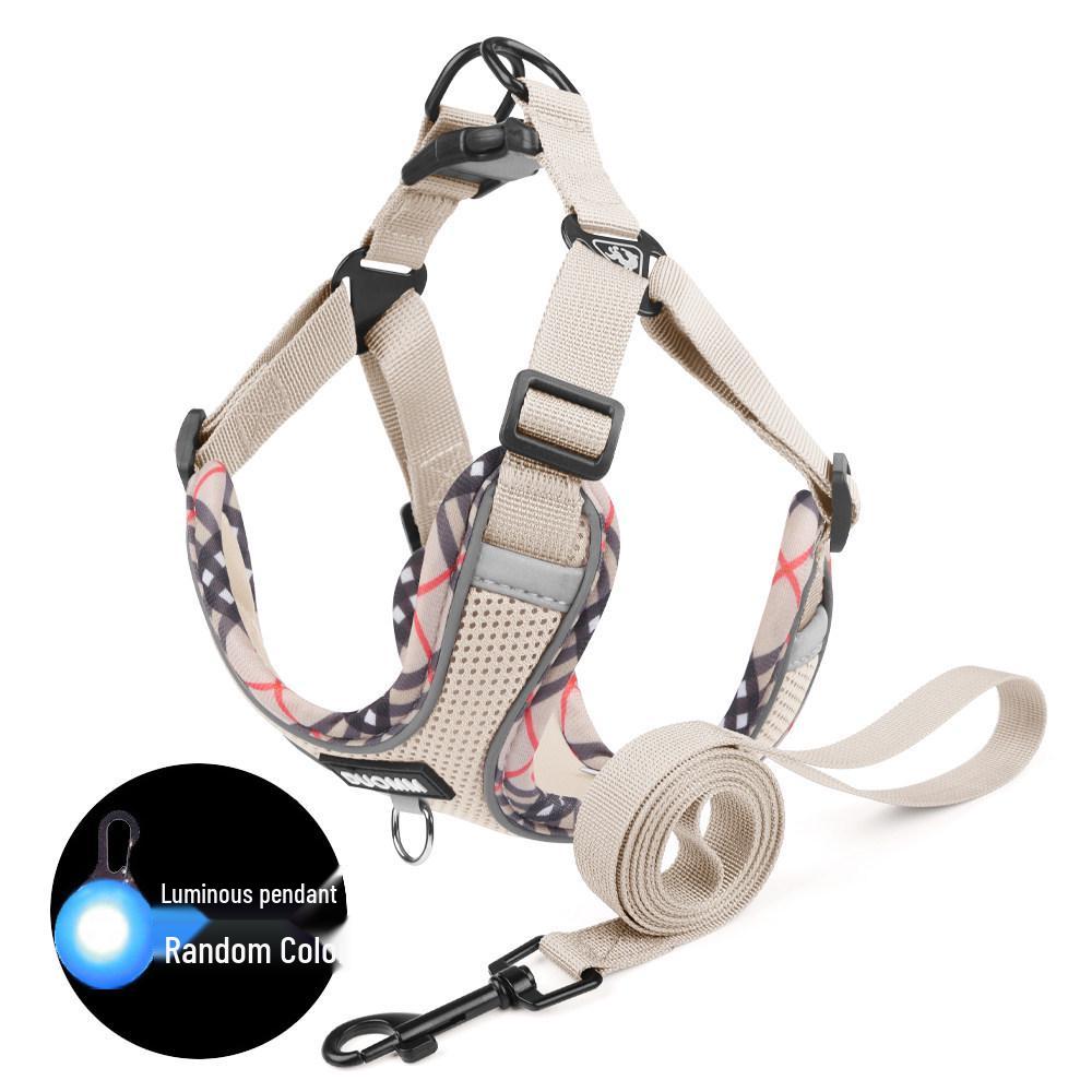 Harnais Gilet Respirant Réglable & Laisse pour Chiens de Petite à Moyenne Taille - Sans Rembourrage, Sans Étranglement, Idéal pour les Shiba Inus & Bouledogues Français