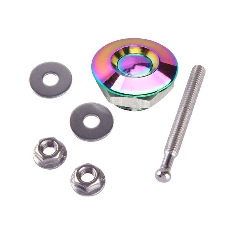 2pcs 30mm Universal Car Push Button Quick Release Hood Bonnet P Lock Clip Bumper Latch Colorful