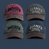 New American Retro Contrasting Color Men's and Women's Baseball Cap Spring and Summer Embroidered Baseball Cap Wide Brimmed Sun Hat Men's