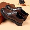 Fashion British Leather Business Men's Dress Shoes Spring Autumn Soft-soled Man Designer Casual Shoes Fashion Increase Men Wedding Shoe